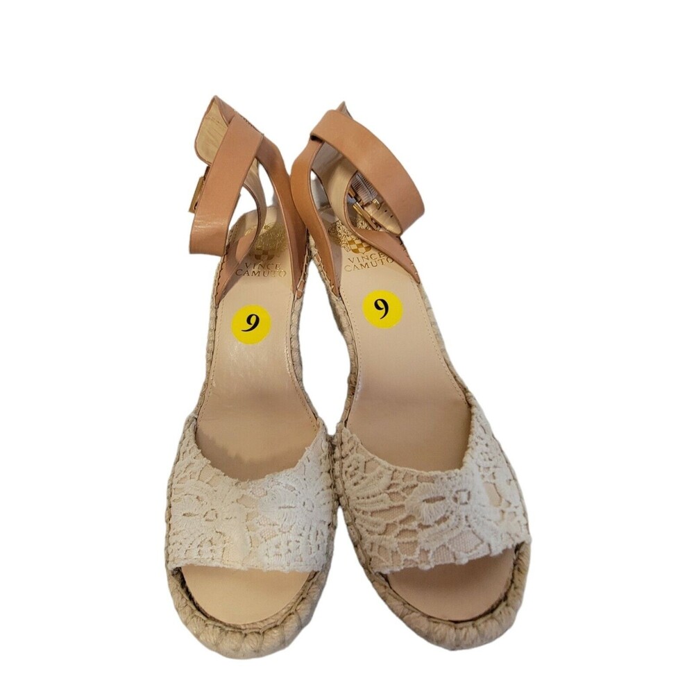 Vince Camuto Platform‎ Wedge Sandal Women’s 9 Shoe Taupe - Picture 7 of 10